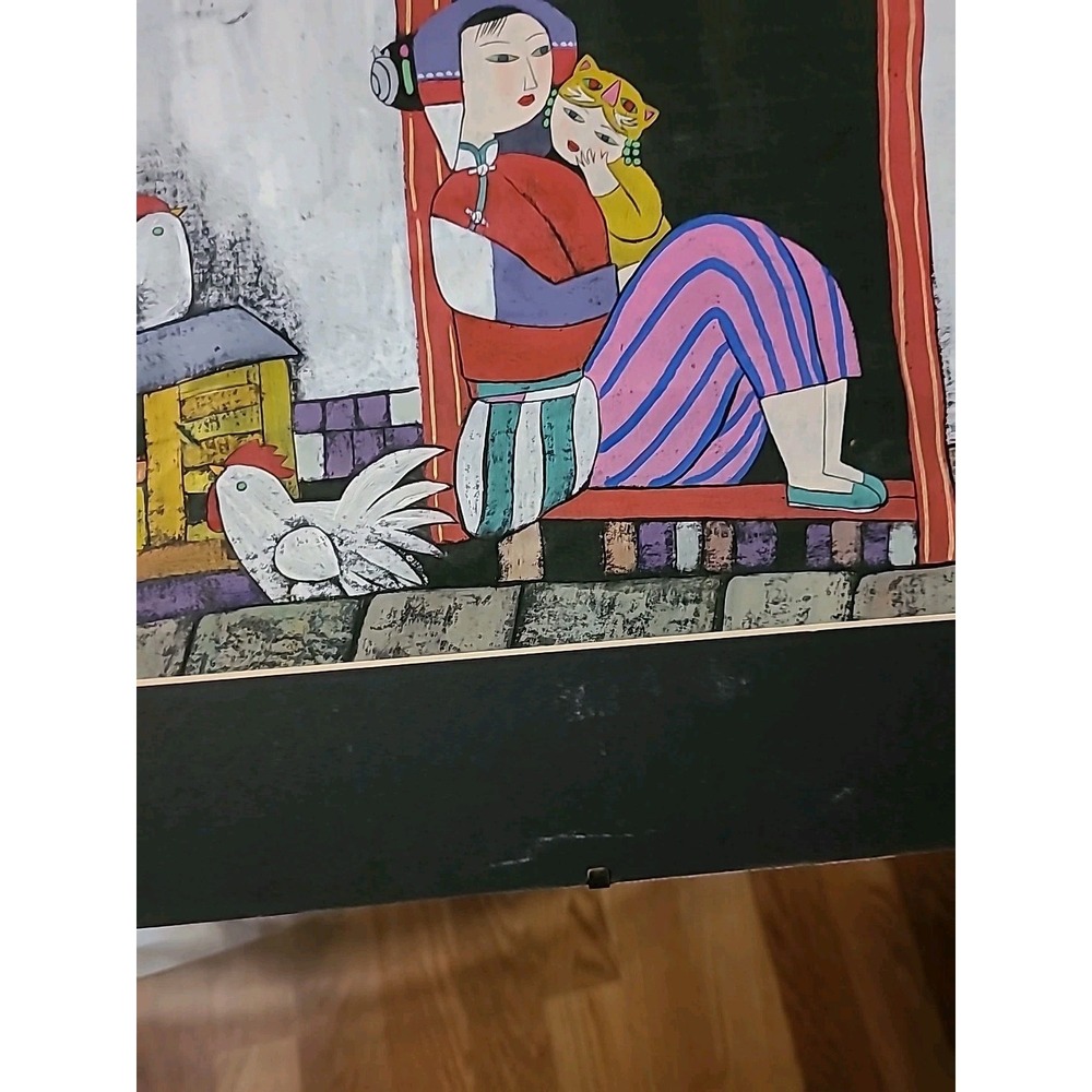 School Of Hu Yongkai - Oriental Art Chinese Drawing Mother & Son READ DESC - Picture 3 of 7